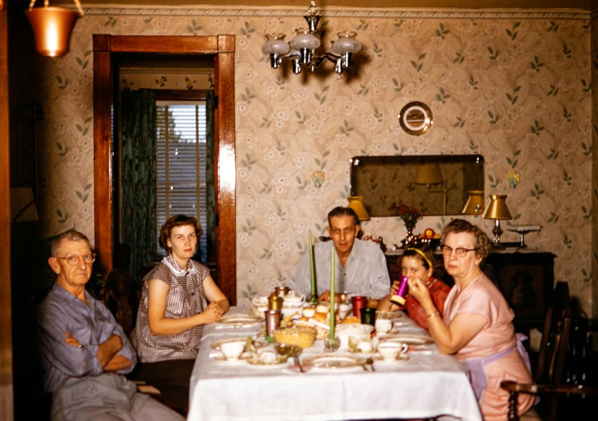 Julmiddag på Ekebyvägen 1971